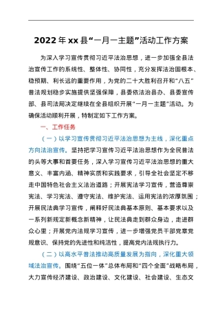 2022年xx县“一月一主题”活动工作方案.docx