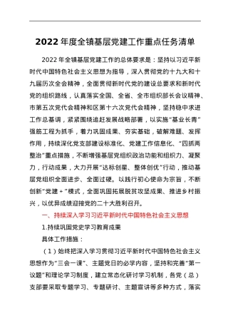 2022年度全镇基层党建工作重点任务清单.docx