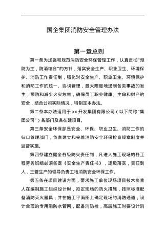 国企集团消防安全管理办法.docx