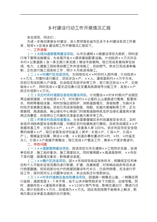 乡村建设行动工作开展情况汇报.docx