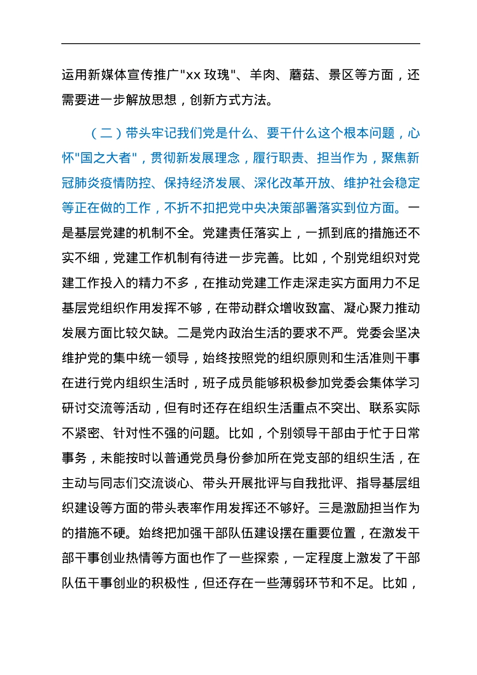 街道班子专题民主生活会对照检查材料（五个带头）.docx_第3页