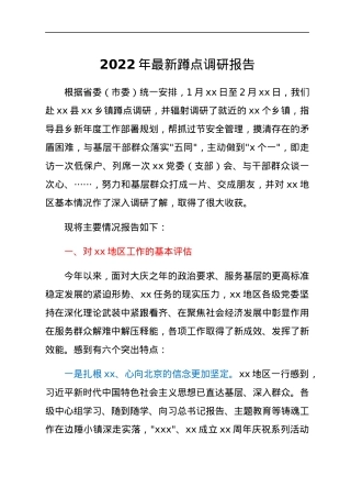 2022年最新蹲点调研报告.docx