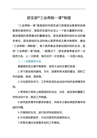 团支部“三会两制一课”制度.docx