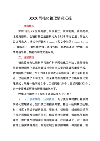 XXX网格化管理情况汇报.docx