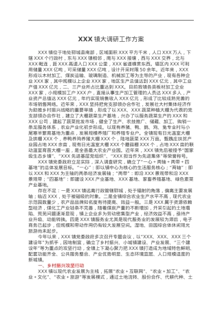 XXX镇大调研工作方案.docx