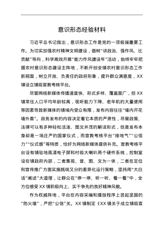 意识形态经验材料.docx