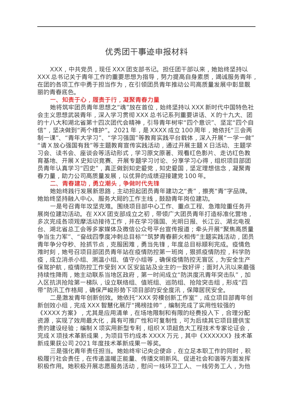 优秀团干事迹申报材料.docx_第1页