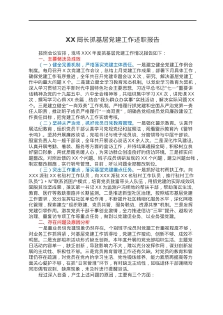 XX局长抓基层党建工作述职报告.docx