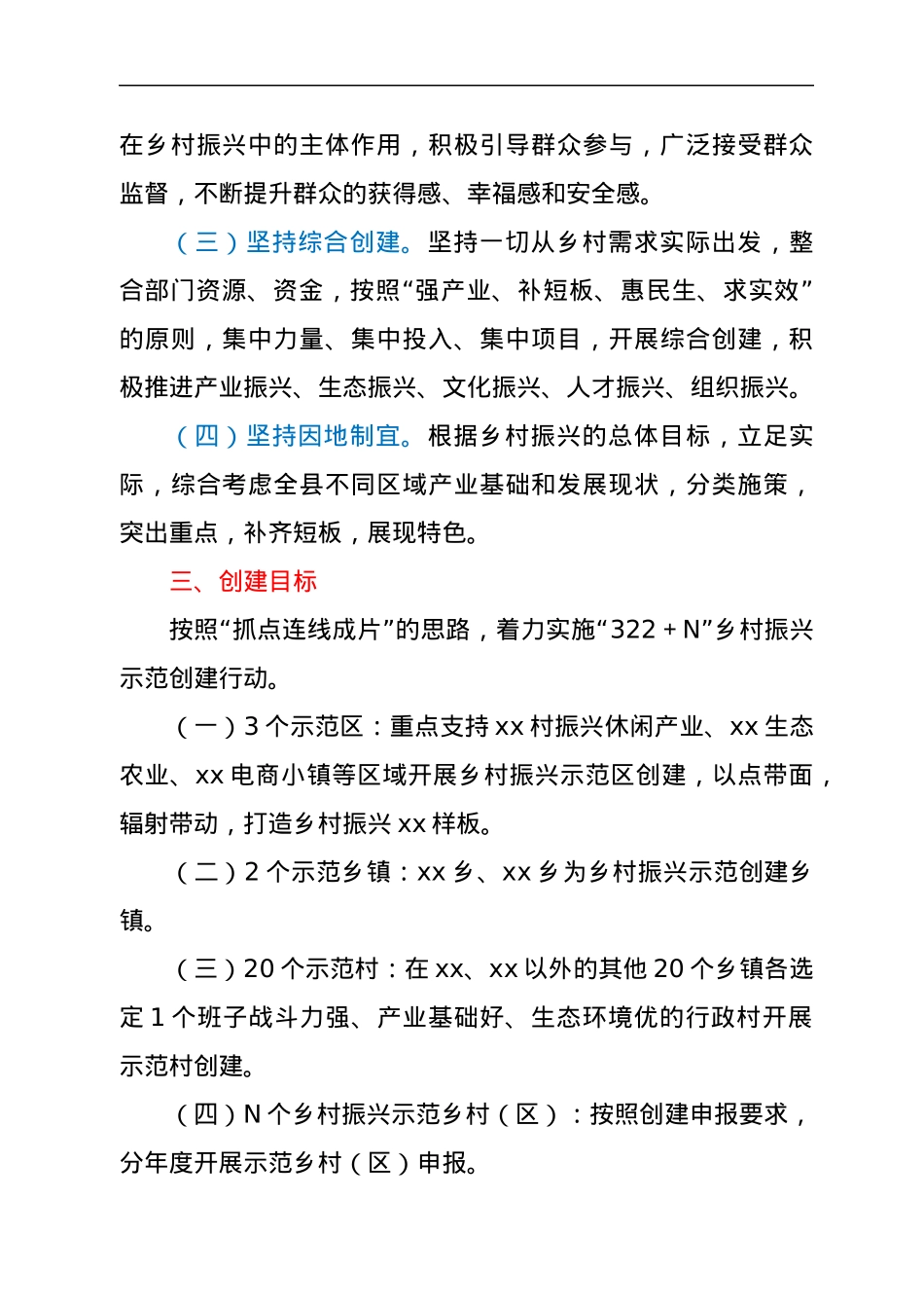 xx县乡村振兴示范创建工作方案.docx_第2页