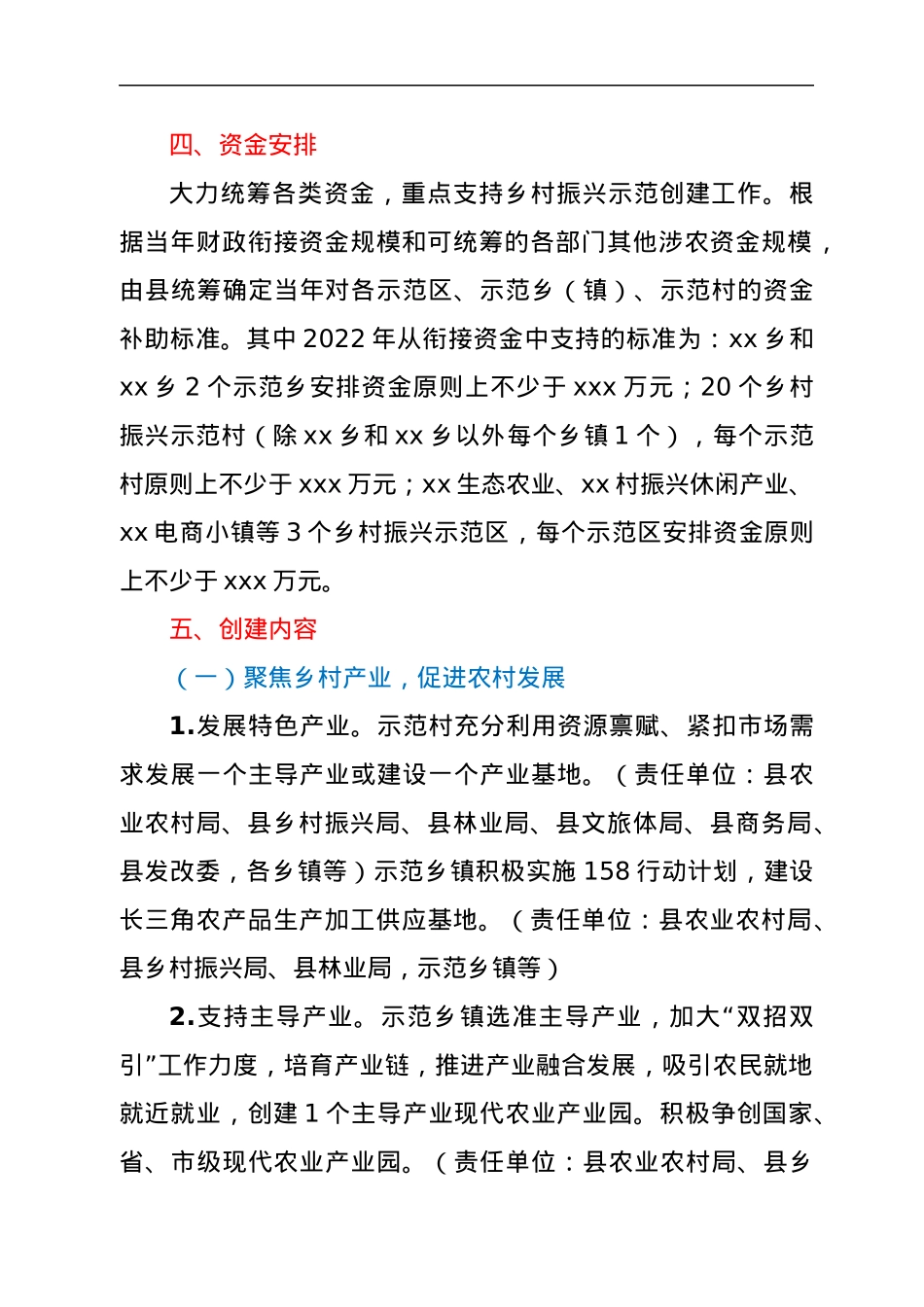 xx县乡村振兴示范创建工作方案.docx_第3页