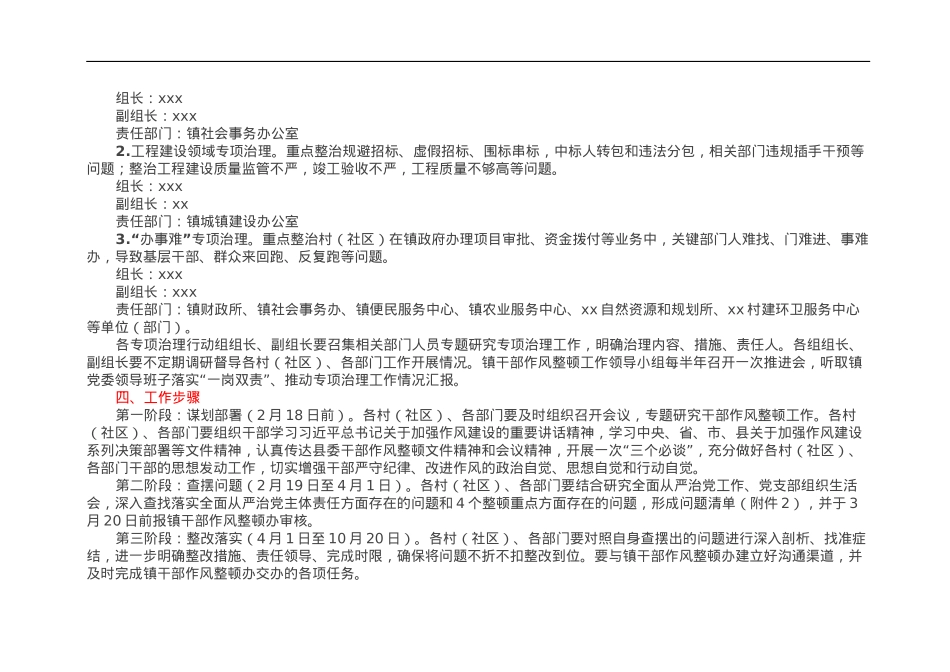 xx镇2022年干部作风整顿工作方案.docx_第3页