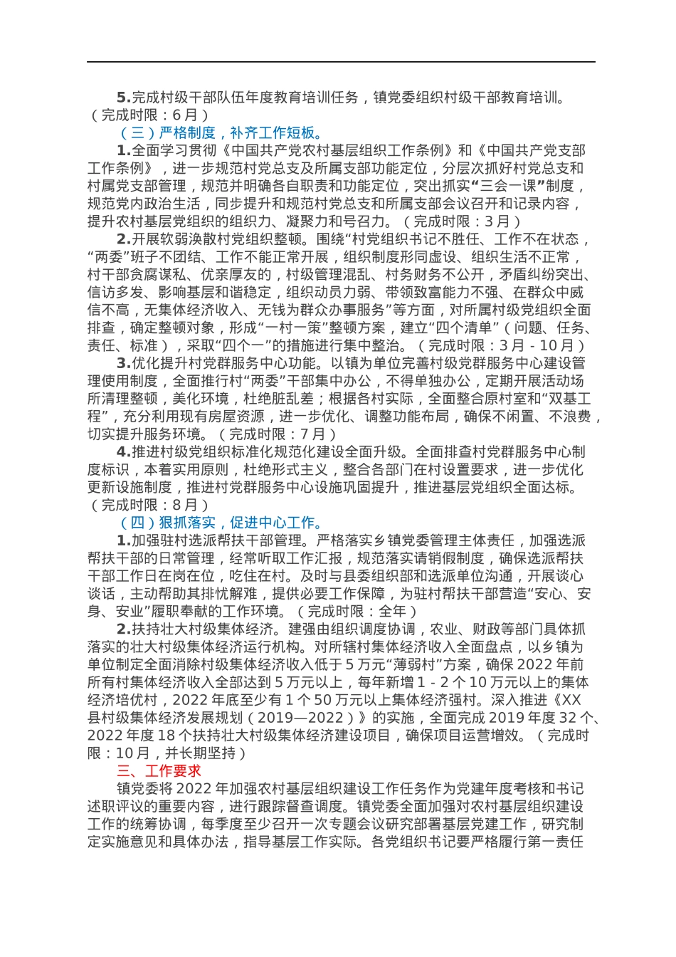 XX镇2022年农村基层组织建设工作任务及要点.docx_第2页