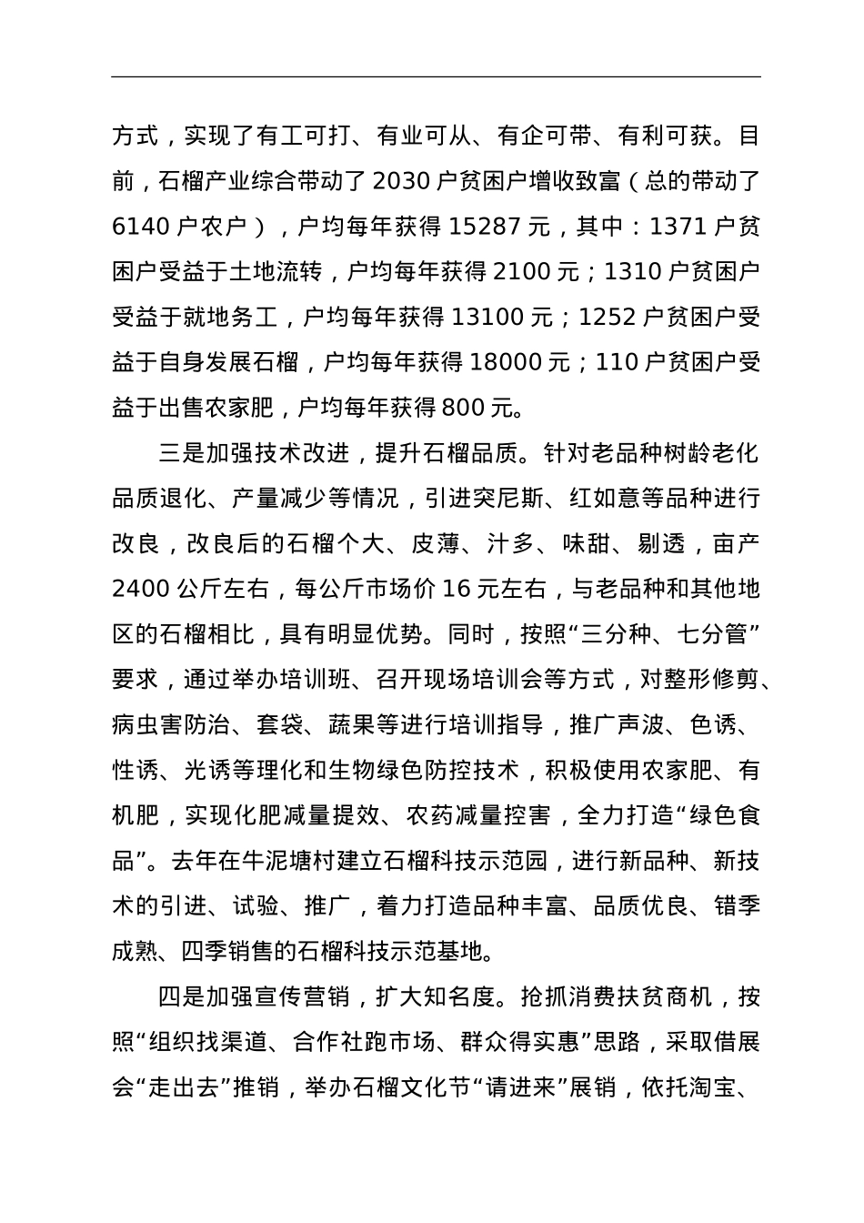 XX镇石榴产业发展情况汇报.doc_第3页