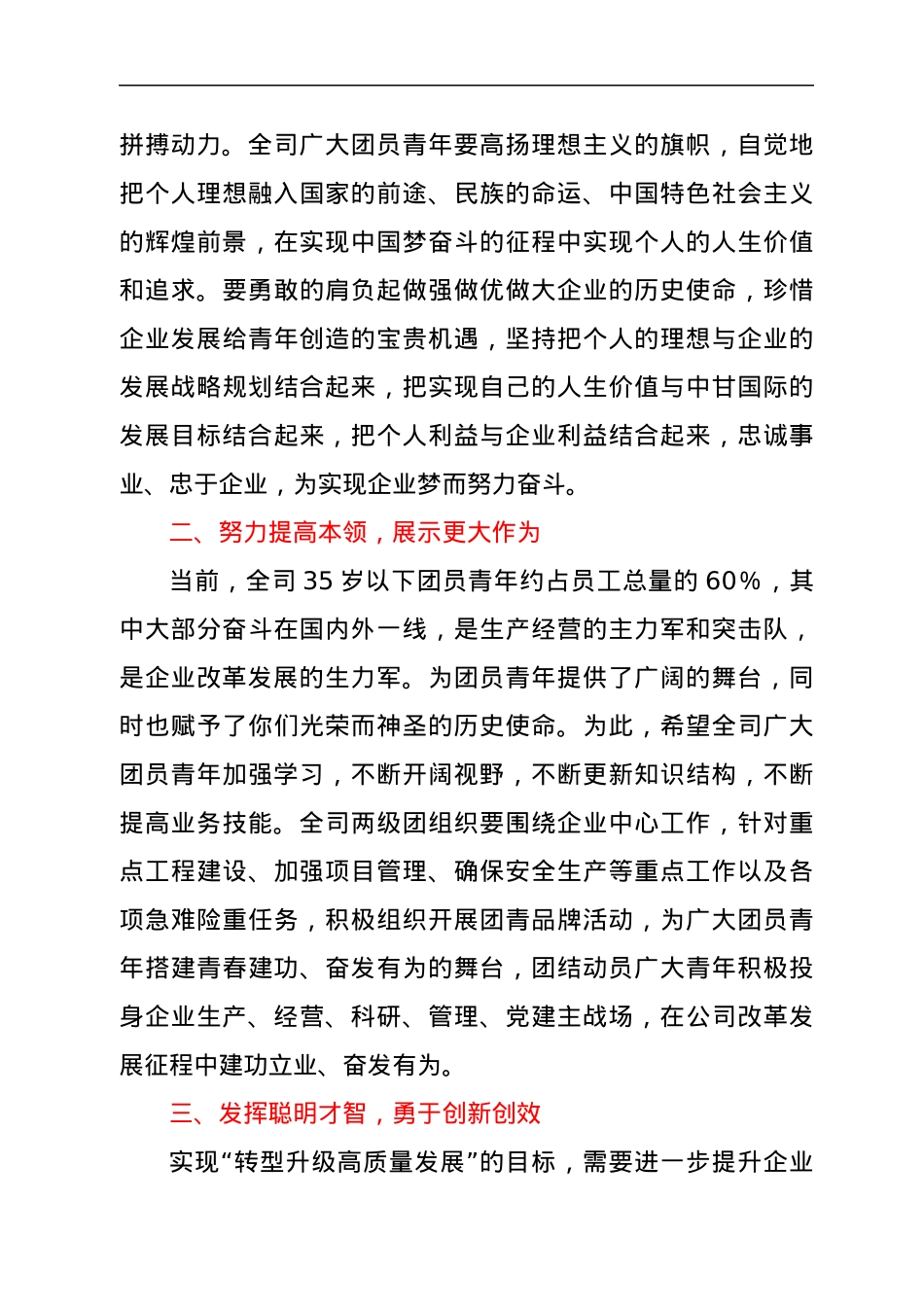 在公司团员大会上的讲话.docx_第3页