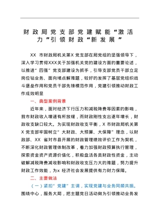 财政局党建创新工作案例.doc