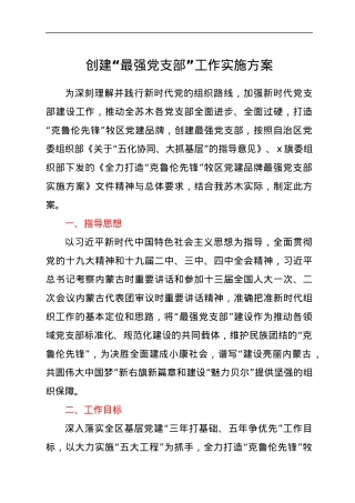 创建“最强党支部”工作实施方案.docx