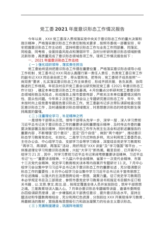 党工委2021年度意识形态工作情况报告.docx