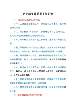 党支部支委委员工作职责.docx