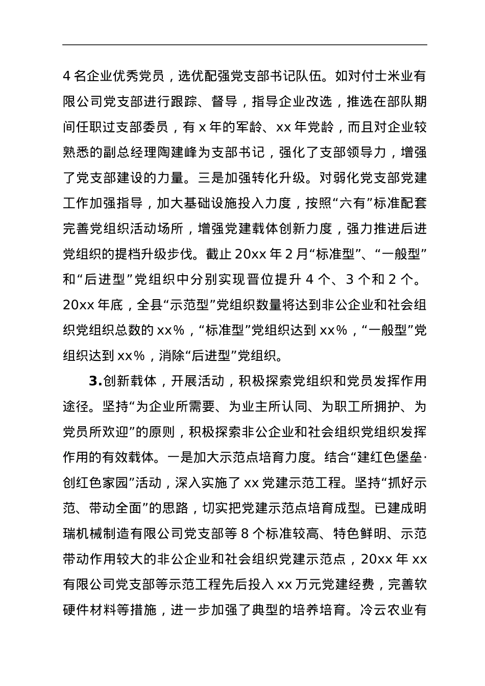 非公企业和社会组织“两新”党建工作汇报.docx_第3页
