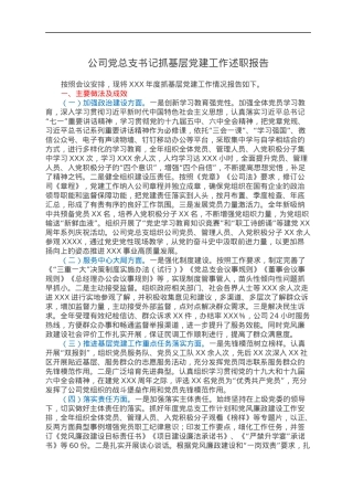 公司党总支书记抓基层党建工作述职报告.docx