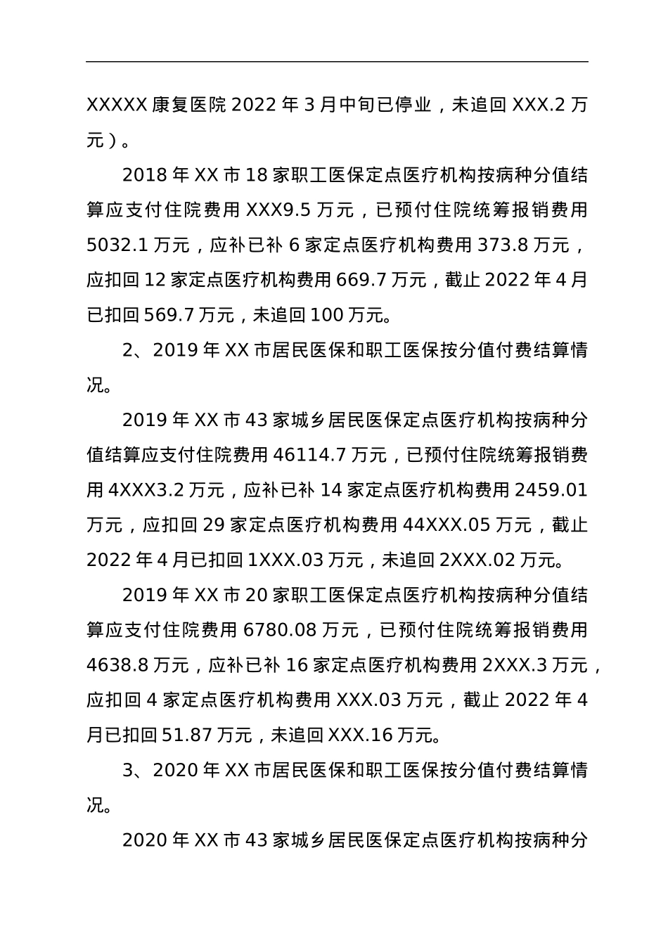 关于医保管理及审计反馈问题整改工作情况的报告.docx_第3页