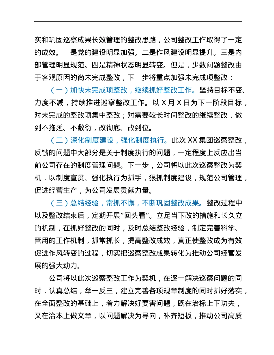 国企党支部主要负责人组织落实巡察整改工作情况报告.doc_第3页
