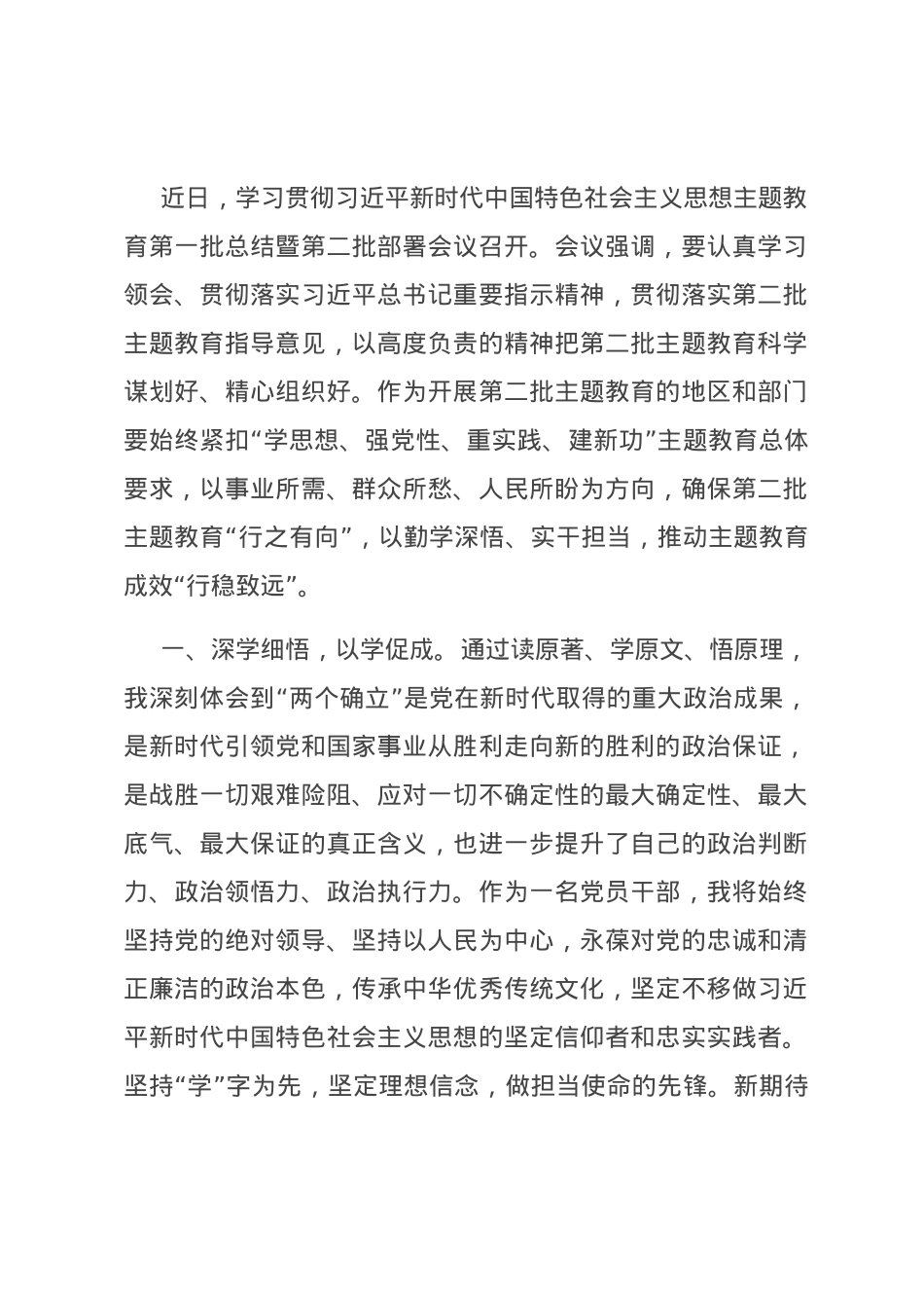 第二批主题教育研讨发言材料.docx_第1页