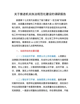关于推进机关执法规范化建设的调研报告.docx