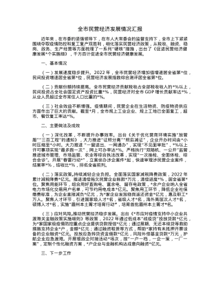 全市民营经济发展情况汇报.docx