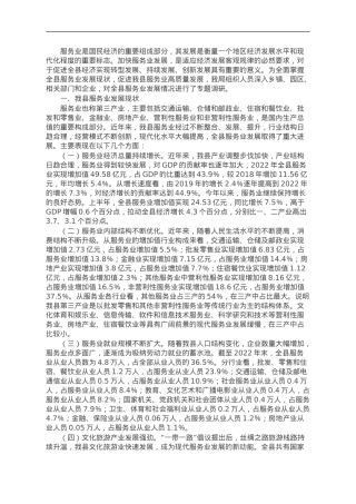 县服务业发展情况的调研报告.doc