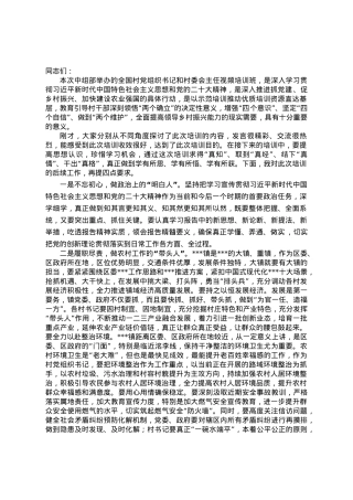 在村党组织书记和村委会主任视频培训班上的讨论讲话.doc