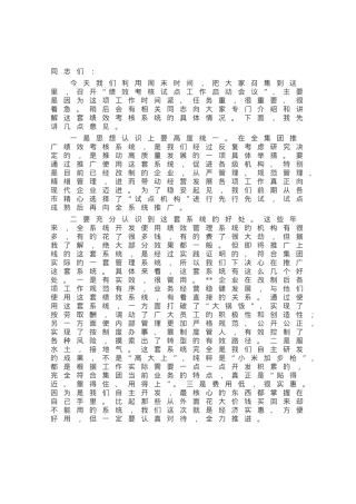 在绩效考核系统试点工作启动会上的讲话.docx