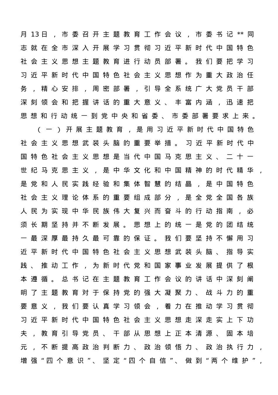 在市局学习贯彻习近平新时代中国特色社会主义思想主题教育工作会议上的讲话.doc_第2页
