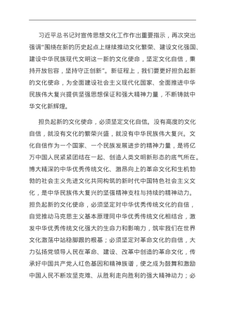 中心组发言：铸就中华文化新辉煌 自觉担负新文化使命.doc
