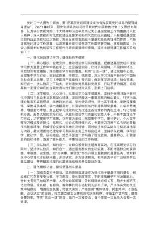 党支部2023年党建工作总结和2024年工作打算.doc