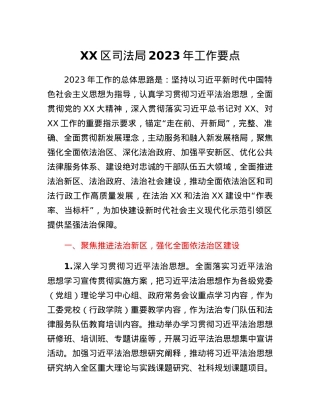 XX区司法局2023年工作要点.docx