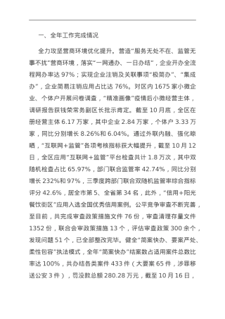 区市场监督管理局2023年工作总结和2024年工作思路.doc