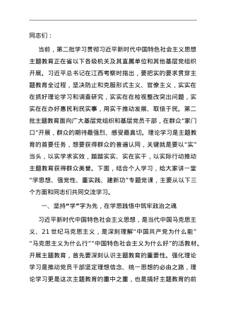 2023年第二批主题教育专题党课讲稿.doc