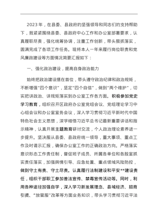 县政府办主任2023年度工作总结.doc