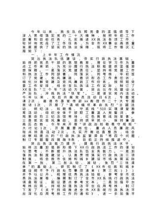 行政执法支队2023年上半年工作总结.docx