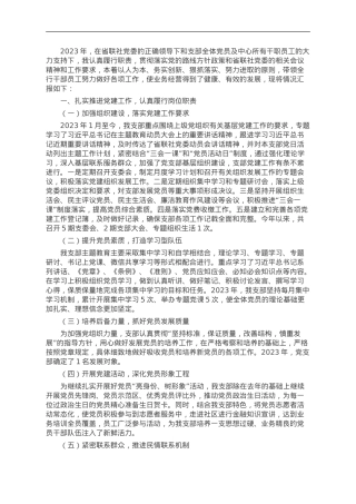 银行党支部书记2023年工作总结.doc