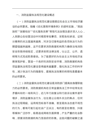 调研文章：消防监督执法规范化的几点探讨.doc