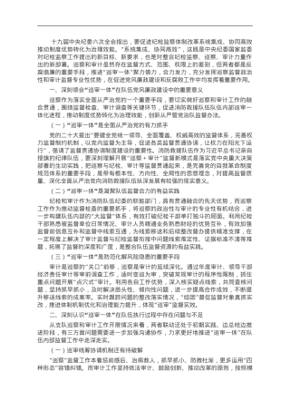 关于深化巡察与审计监督联动模式的调研与思考.doc