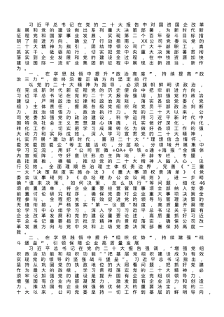 国企党建工作经验做法：以党的二十大精神为指引奋力推进企业更高质量发展.doc