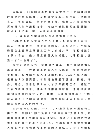 国企加强人才队伍建设经验做法.doc