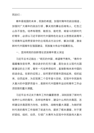 坚持用党的创新理论引导青年成长成才.doc