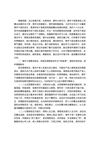 青年理论学习小组专题党课：学思想树立远大志向、重实践彰显时代使命担当，在中国式现代化建设中成就精彩人生.docx