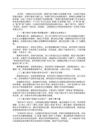 经验交流：创建“党建+红色联盟”新模式 点燃国企发展“新引擎”.doc