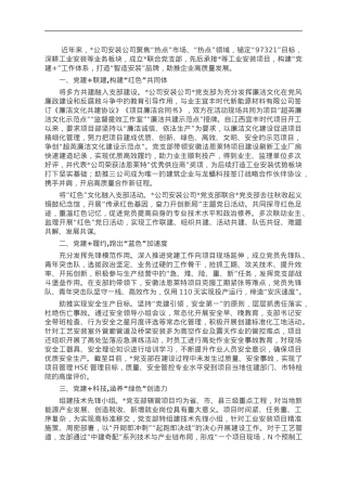 经验交流：构建“党建+”工作体系打造“智造安装”品牌.doc