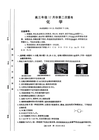 河北省邢台市金太阳2025届高三上学期12月联考化学.pdf